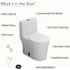 Compact One Piece Toilet, Quiet Dual & Powerful Flush Modern Toilet, Space Saving Toilet with Soft Close Toilet Seat 4
