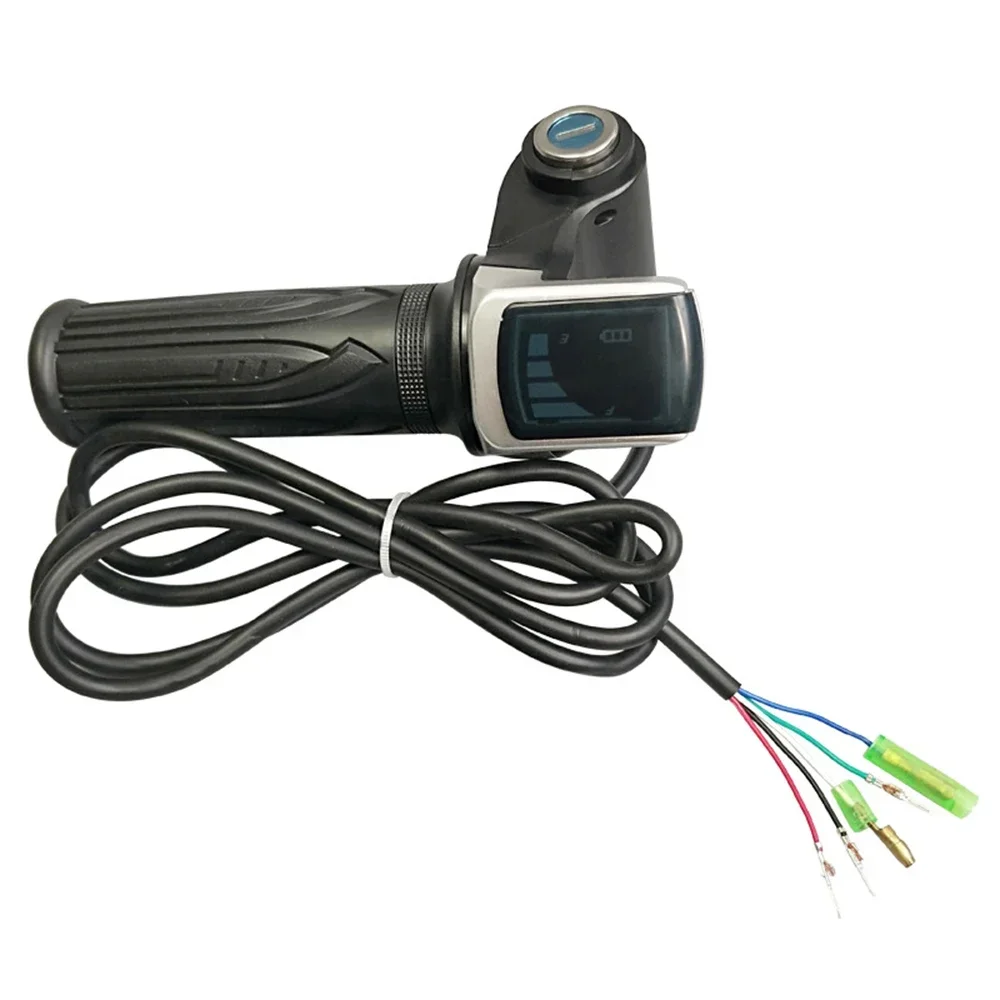 36V 48V 60V Electric Scooter Accelerator Handle With Key Lock Power Indicator With Handle Gasoline Accelerator Pedal Lock