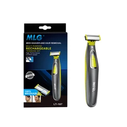 Unisex Portable Electric Shaver with USB Rechargeable T - Shaped Blade - Ideal for Full Body Grooming and Washable Use (Black)