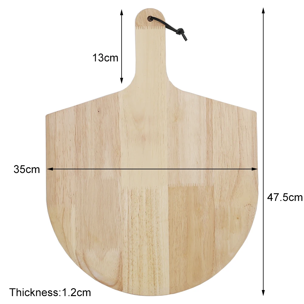 Pizza Peel PizzAtHome 14 inch Wood Pizza Peel Pizza Paddle Cutting Board With Handle Baking Bread Cutting Fruit Vegetables Cheese Pizza Bakeware