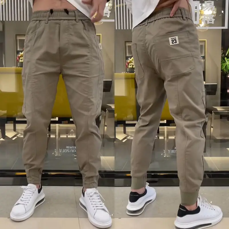 Casual Pants Men Skinny Streetwear Solid Color Pants Men Fashion Clothing 2024 Slim Fit Trousers Joggers Sweatpants Men