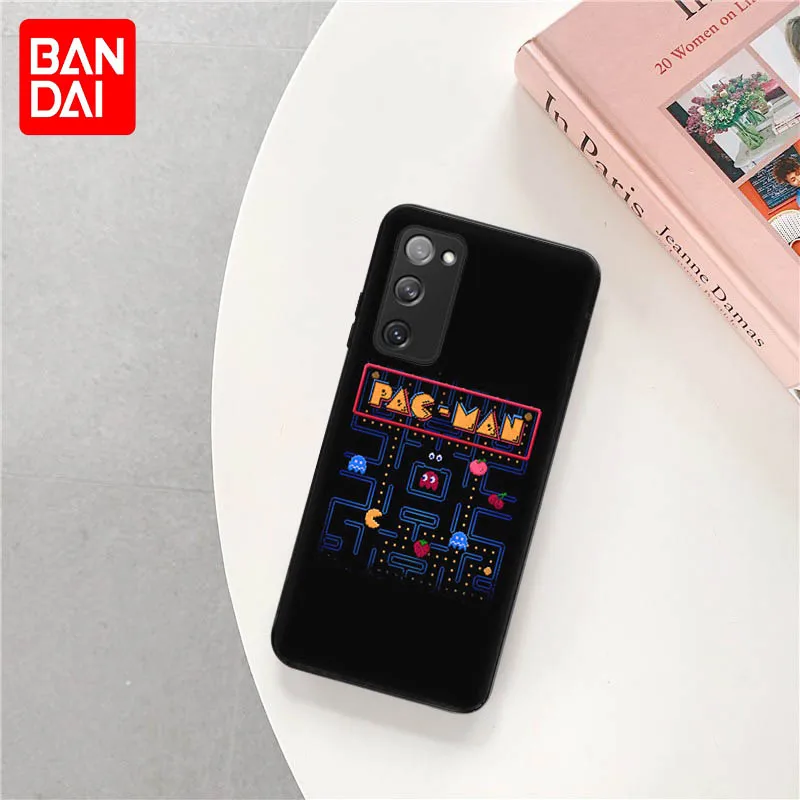 silicone cover with s pen Mô Hình Lắp Ráp Bandai Đen Mờ Pac-Man Chống Thả Ốp Lưng Điện Thoại Samsung S22 Plus S21 FE 5G S20 cực S10 Lite M51 M42 M32 M31 M30S M21 Bao cute phone cases for samsung 