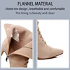 Winter Closed Toe Latin Dance Sandals For Woman Soft Sole Ballroom Latino Dance Boots For Girls High Heel Bachata Salsa Shoes 4