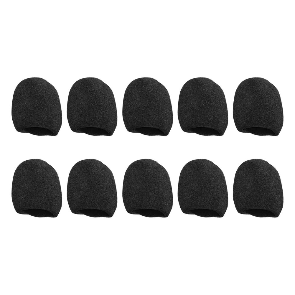 

2021 Home Microphone Cover Microphone Sponge Cover Case Cover Sponge Cover Black Non-Disposable 10 Pcs Handheld