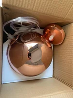 Copper Glass Ball Pendant Lighting Globe Lustre Pendant Lights Mirror Hanging Lamp Kitchen Home Decor  Industrial Lamp Luminaire 2
