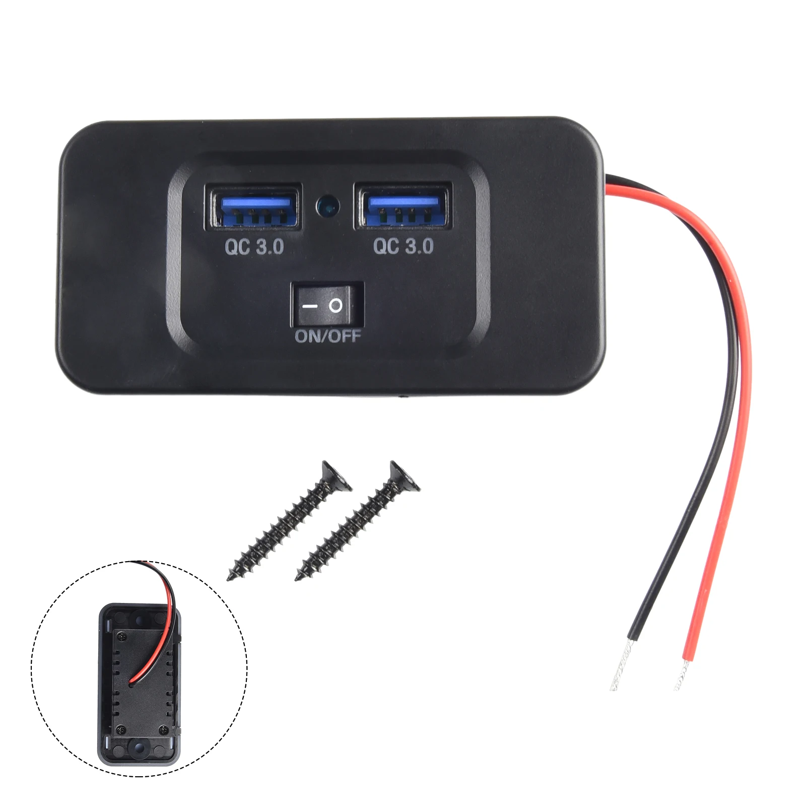 

Installation Dual USB Panel Mount Dustproof Fast Charging Mount Universal Fitment Installation Mount