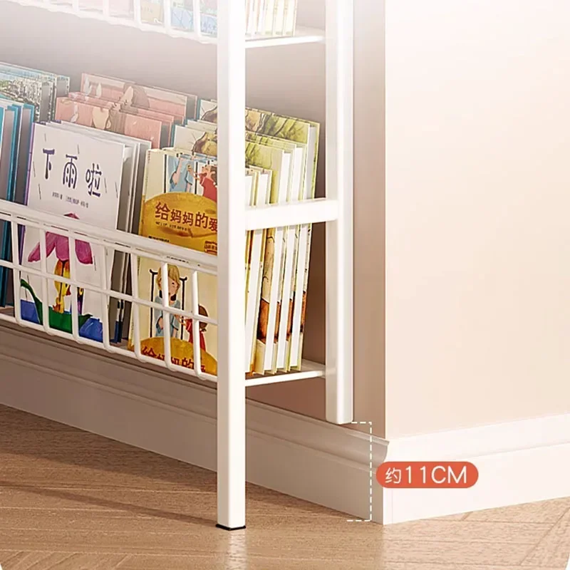 Magazine Rack Library Booksellers Shelf Storage Bedroom Metal Shelving Floor Bookcase Home Kids Estantes Bookshelf Furniture