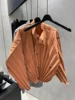 Miyake Pleated Men's Clothes Designer Style Zipper Button Pleated Stand Collar Jacket 6