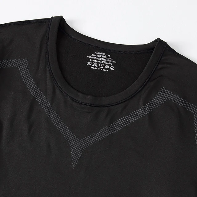 2-piece men's tight warm long-sleeved trousers suit for autumn and winter men's fitness pants shirt running yoga athletes' sport 5