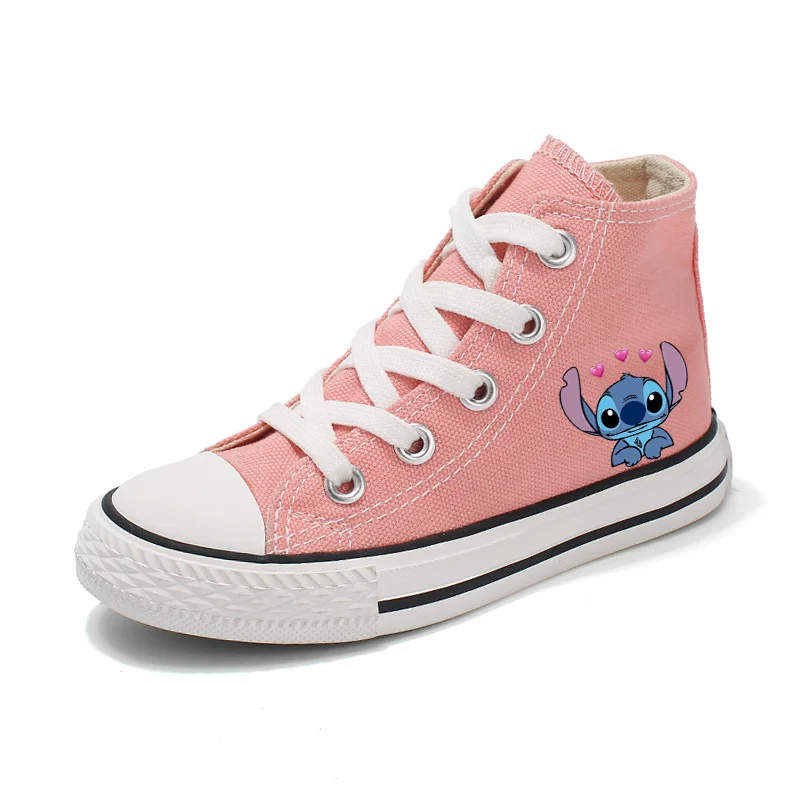 Girl Kids Boys Kids Canvas Shoes Casual sneakers  Cartoon Lilo Stitch Sport Shoes Children Fashion Print Shoes Boys Tennis x009