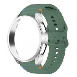 Premium Silicone Case and Strap with PC Protector Cover - Watch 5 Pro 45mm (Olive - S)