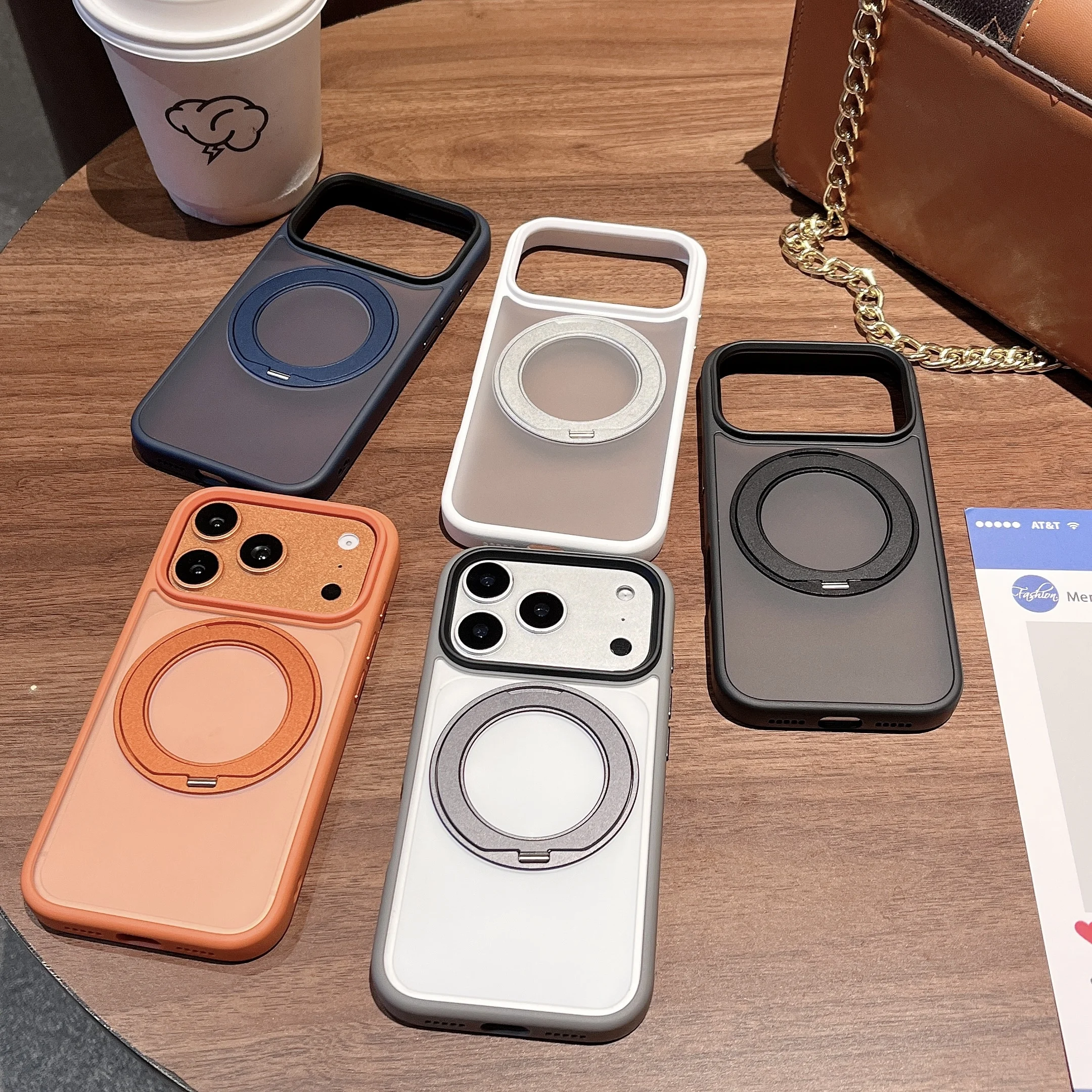 Deluxe 360-Degree Rotating Magnetic Phone Case - Shockproof Slim Fit with Stand Cover
