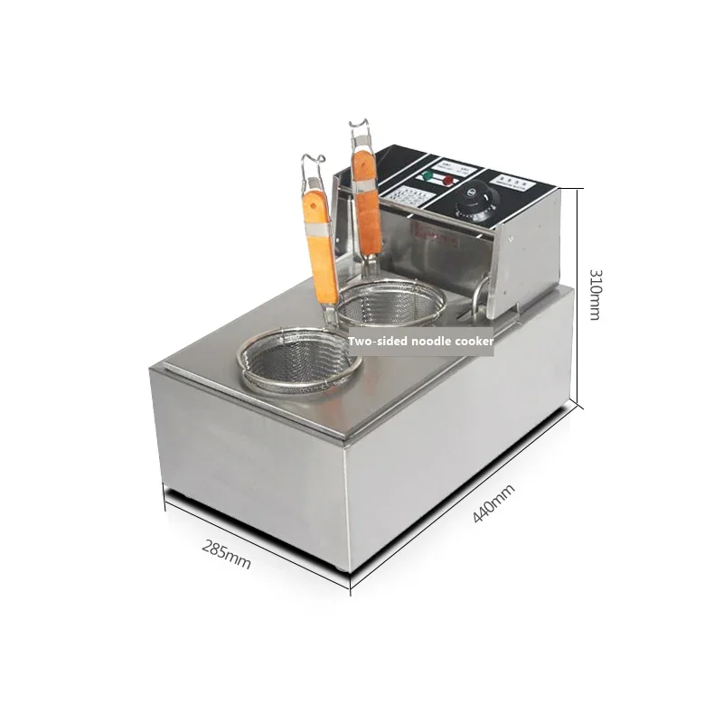 Commercial Noodle Pot 220 Volt 2 Cylinder Noodle Cooking Machine Soup Kitchen Oven Stainless Steel Cookware Spicy Pot