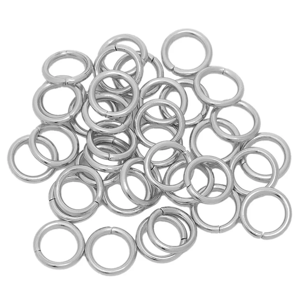 100-200pcs/lot 3-12mm Stainless Steel Open Jump Rings Split Ring Connectors for DIY Jewelry Making Findings Accessories Supplies