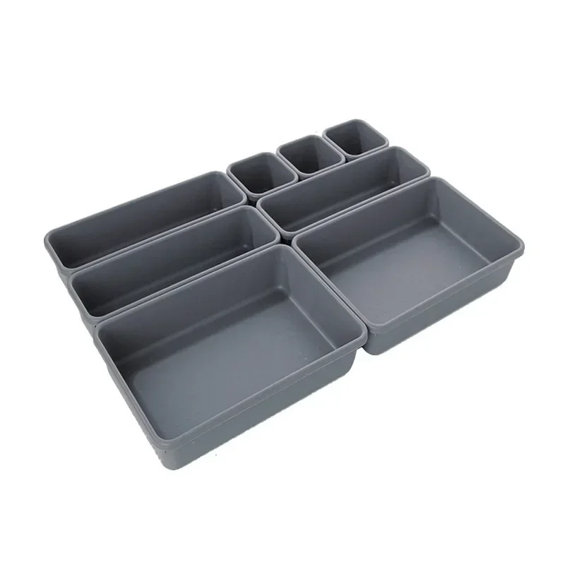 Makeup Organizer 8pcs Drawer Organizers Household Dustproof Desk Stationery Storage For Kitchen Bathroom Accessories