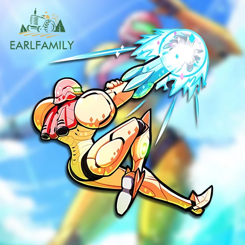 

EARLFAMILY 13 см X 12,5 см для Samus Metroid автомобильные наклейки аниме индивидуальные наклейки автомобильный Стайлинг украшение для мотоциклетного шлема