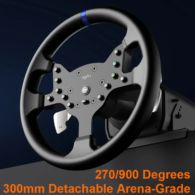 PXN V99 3.2Nm Dual Motor Force Feedback Game Steer Race Wheel Pedal Shifter Set 270/900 Detachable High-Precision Hall Magnetic racing steering wheel game controller accessories