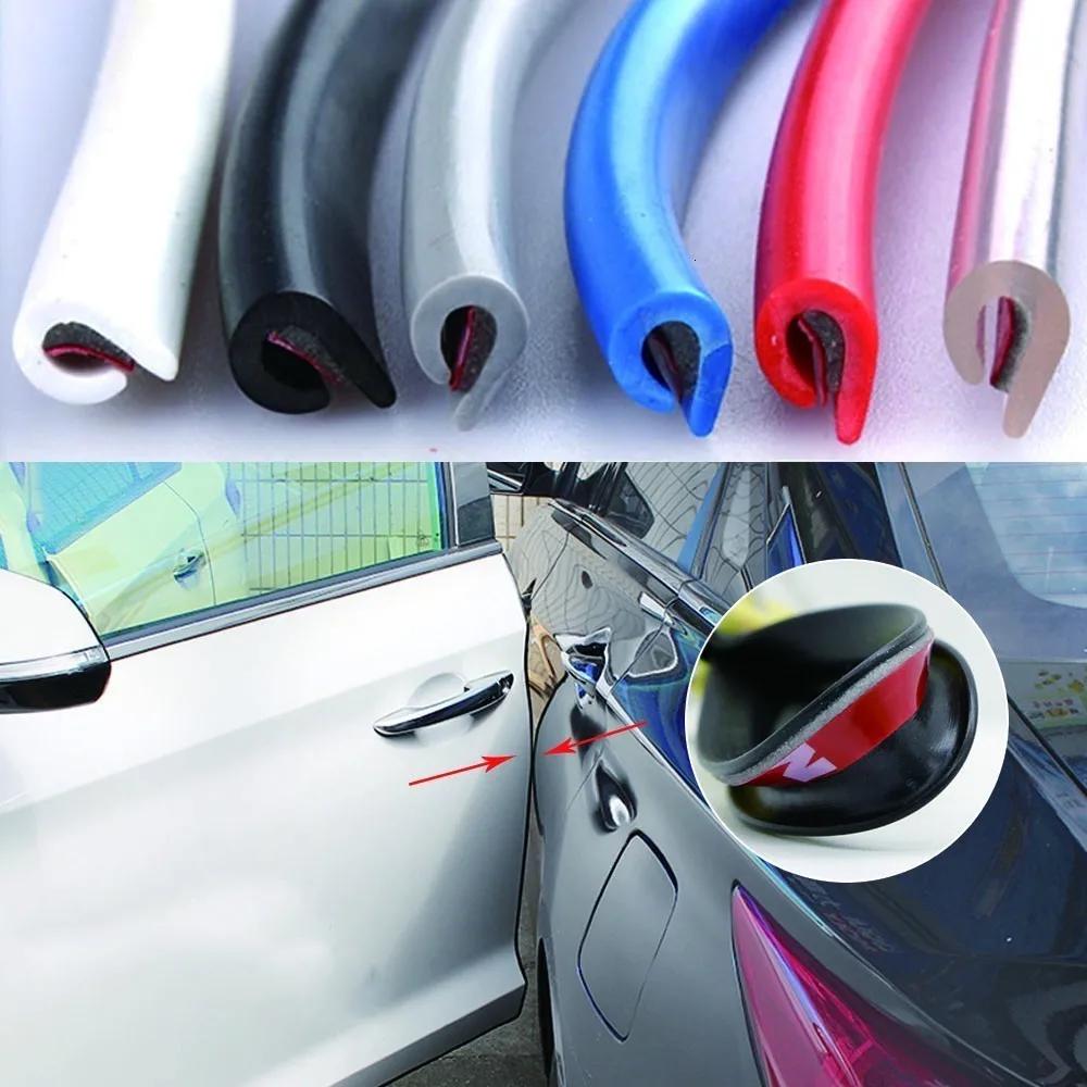 Car Door Edge Guards Rubber Edge Protective Strips 10M Side Doors Moldings for Cars