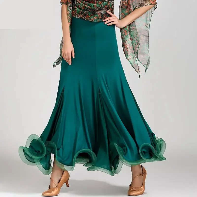 New Women Ballroom Dancing Skirt Party Performance Outfits For Modern Standard Waltz Tango Dance Dress Spain Dancing Competition