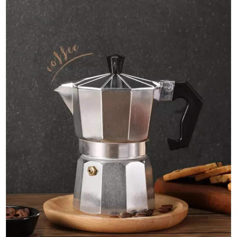 New Italian aluminum coffee machine, 300ml, espresso machine, 6-cup coffee machine