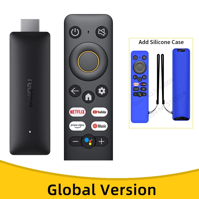 realme 4K Smart TV Stick 1080P Global Version 1/2GB RAM 8GB ROM ARM Cortex A35 Quad Core Bluetooth 5.0 Google TV Stick Android 