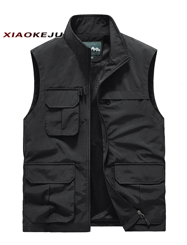 Man Hunting Vest Spring Summer Mesh Men Work Sleeveless Jacket Male Clothes Coat Tactical Military Men's Clothing Free Shipping