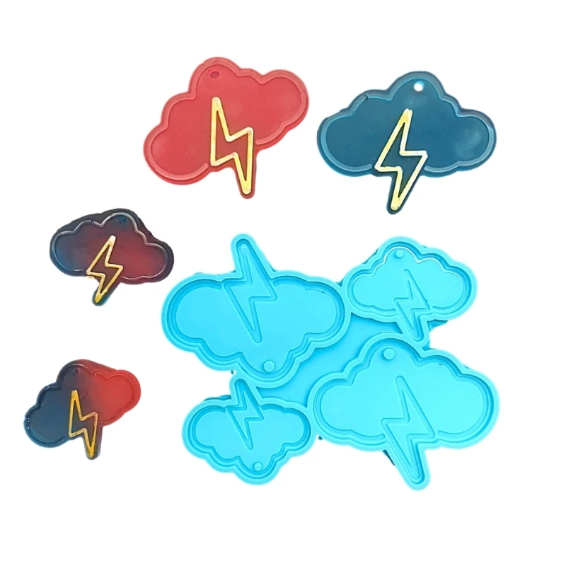 

Cartoon Cloud and Silicone Mold Personalized Keychains and Necklaces Making Moulds Epoxy Resin Moulds 264E