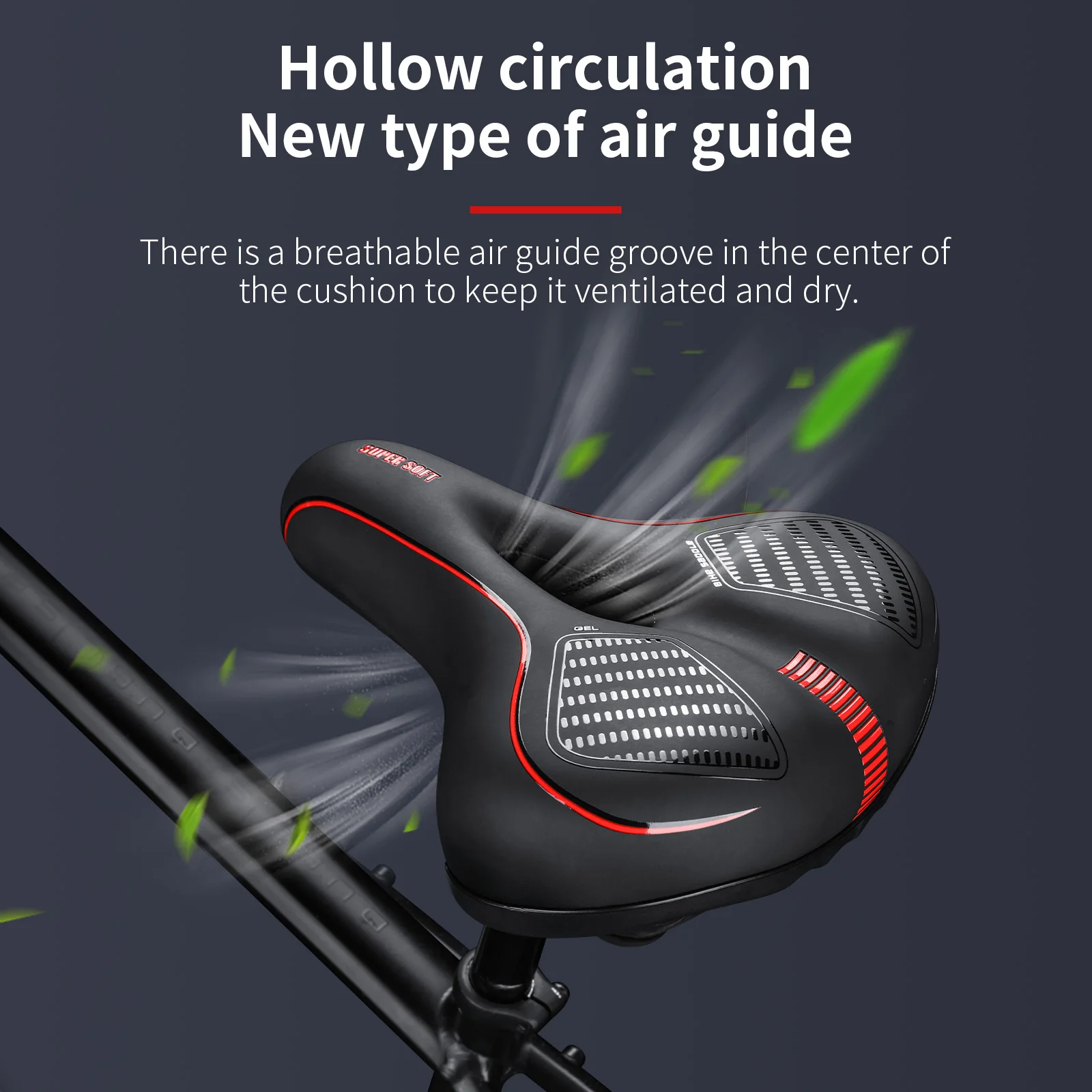 TOSUOD Thicken PU Soft Racing Saddle Breathable Rainproof MTB Road Bike - Image 5