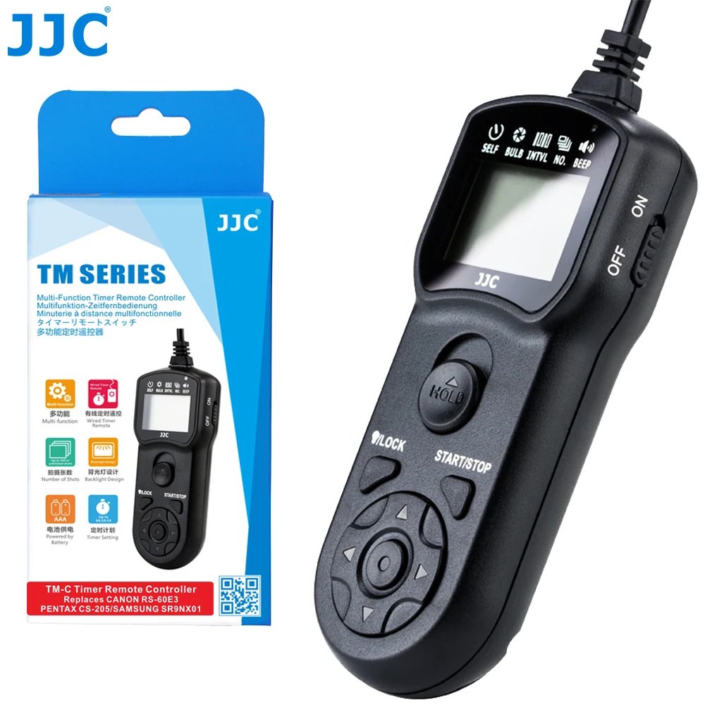Déclencheur à Distance Multifonction JJC Pour Appareil Photo – Minuterie Avec écran LCD (neuf)