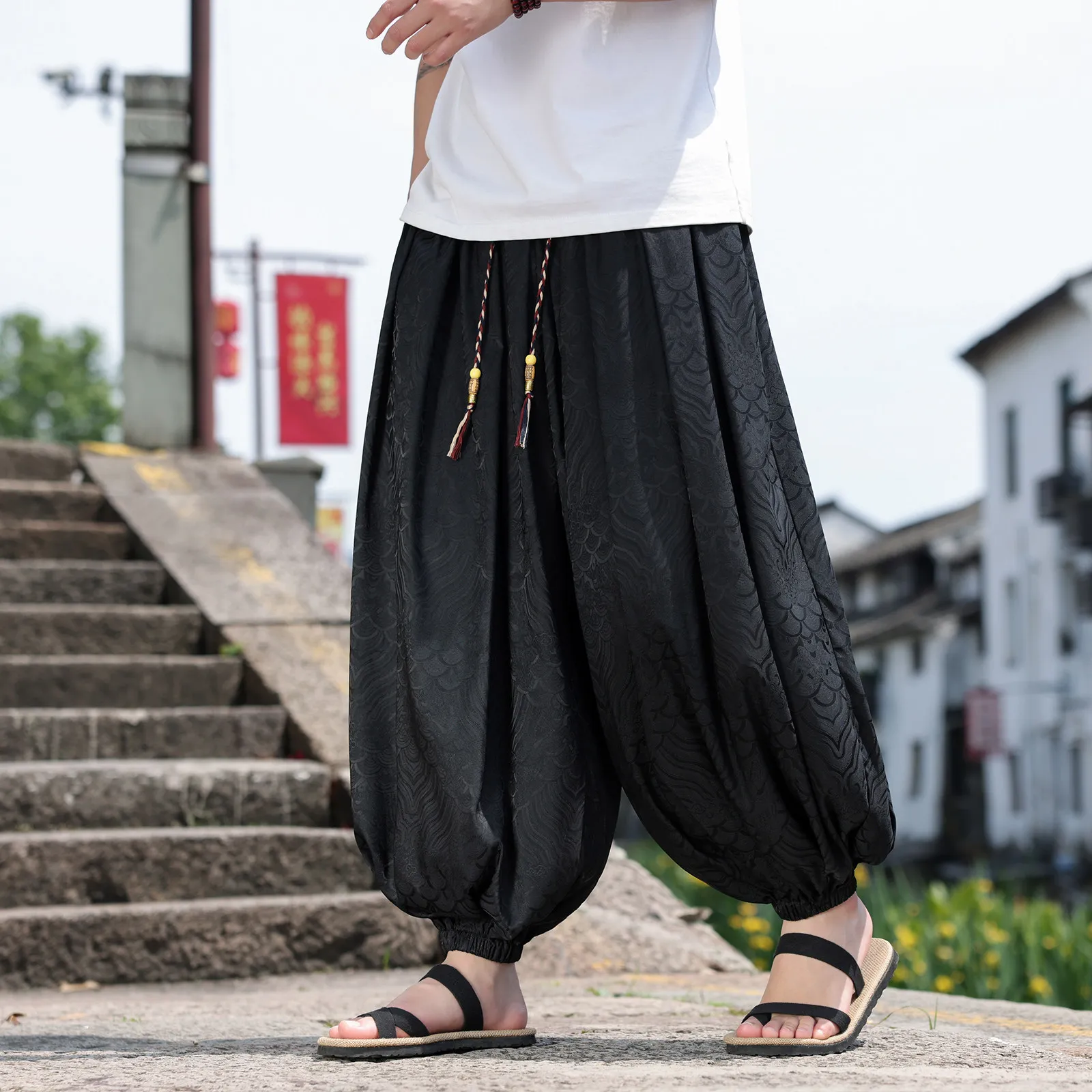 여름 바지 남성 여성 새로운 레트로 캐주얼 하렘 와이드 레그 팬츠 남성 streetwear 하라주쿠 편안한 오버 사이즈 바지 플러스 사이즈 8XL