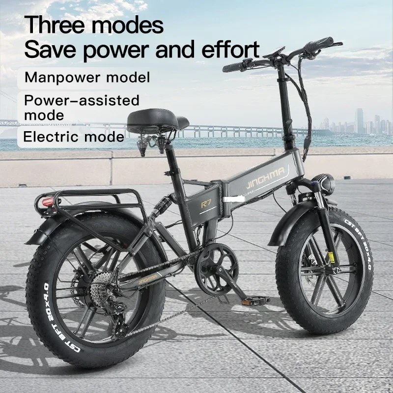 Electric Bike Electric Bicycle Ebike R7PRO Electric Bike 20 Inch Fat Tire Off-Road Electric Bike 800W 48V 17.5AH Mountain