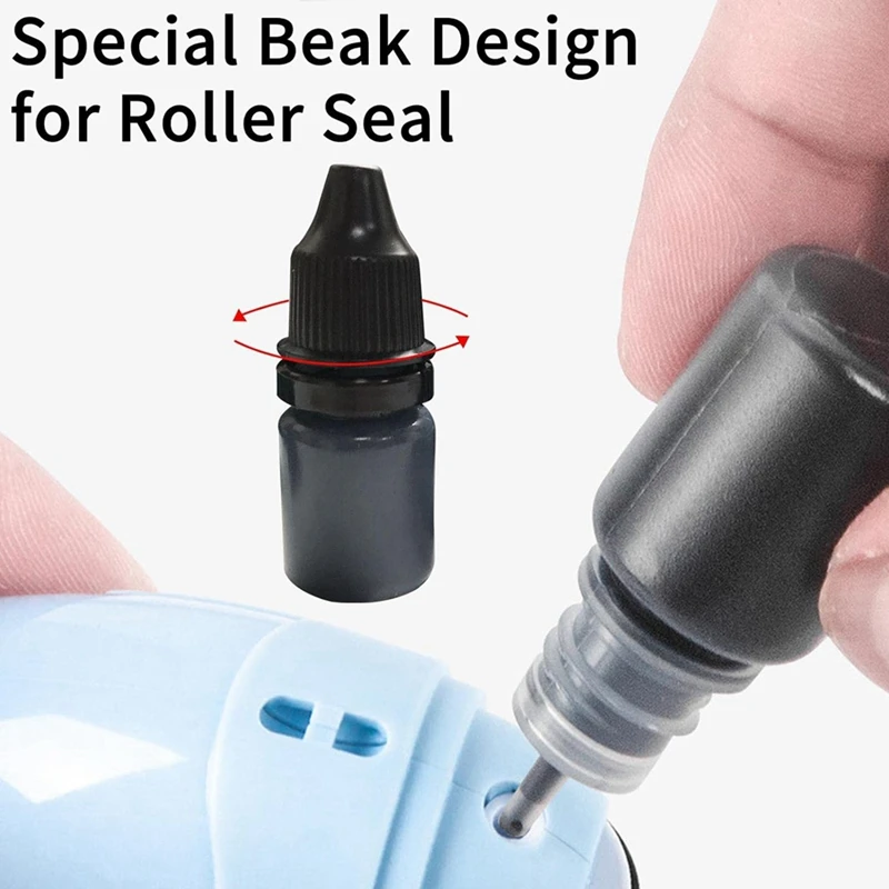 Self Inking Stamp Refill Ink Roller Stamp Ink 3Pcs Address Blocker Stamp - Identity Protection Roller Stamp Ink Refill Durable