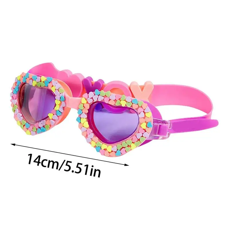Swimming Goggles Summer Swimming Goggles Waterproof Heart-shaped Silicone Anti-ultravioletWaterproof Anti-fog Goggles Suitable For Toddlers