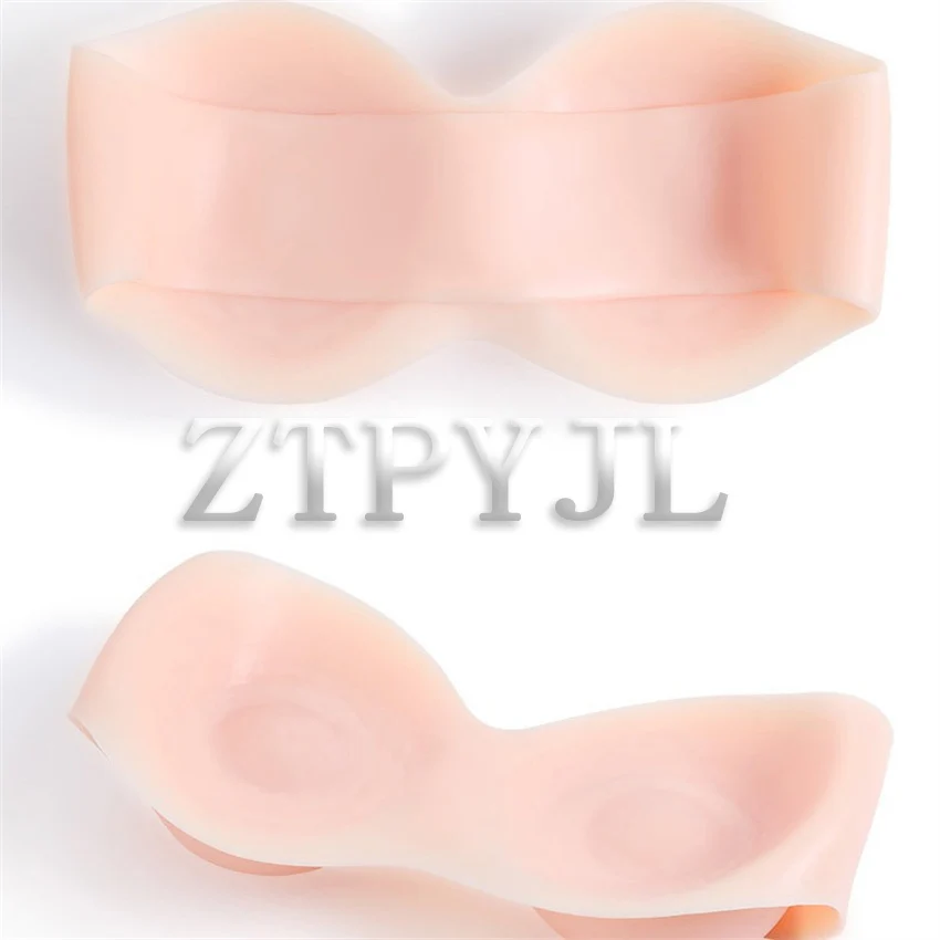 Female Breasts Silicone Strapless Concave Bottom Fake Breasts Female Anchor Fake CD Disguised Breast