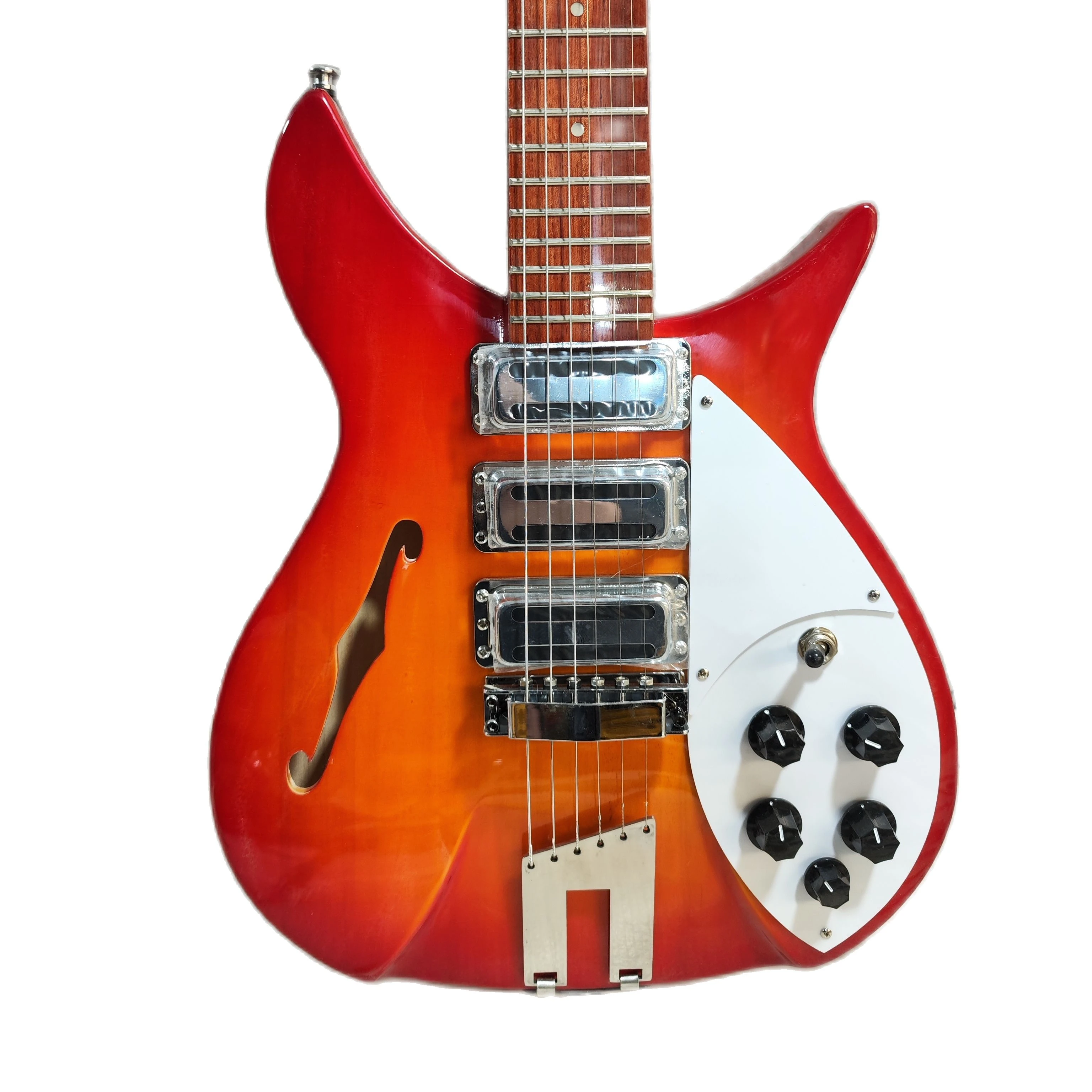 Rickenbacker 325エレキギター在庫あり、6弦、fホールハーフ空コア、サンセットペイント、迅速な配送、郵便サービス。 AliExpress