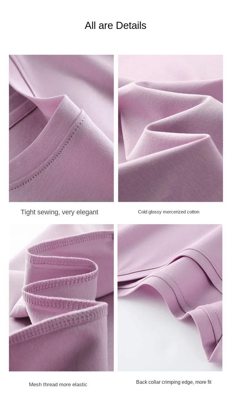 Ice Sensitive Silk Cotton V-neck Short Sleeved T-shirt for Women's Solid Round Neck Basic Commuting Elastic Oversized Top