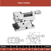 Screw Tool High Precision 2 Inch Universal Grinder Precision Vise Screw Sine Slope Adjustable Angle 1