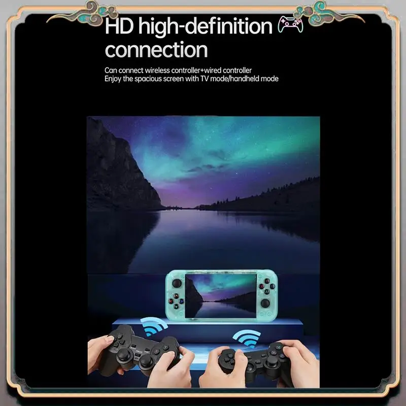 RG50XX Handheld Retro Game Console 5Inch Display 64G 20000+Video Games 3D Joystick LINUX For GBC GBA PSP 19+Simulator A