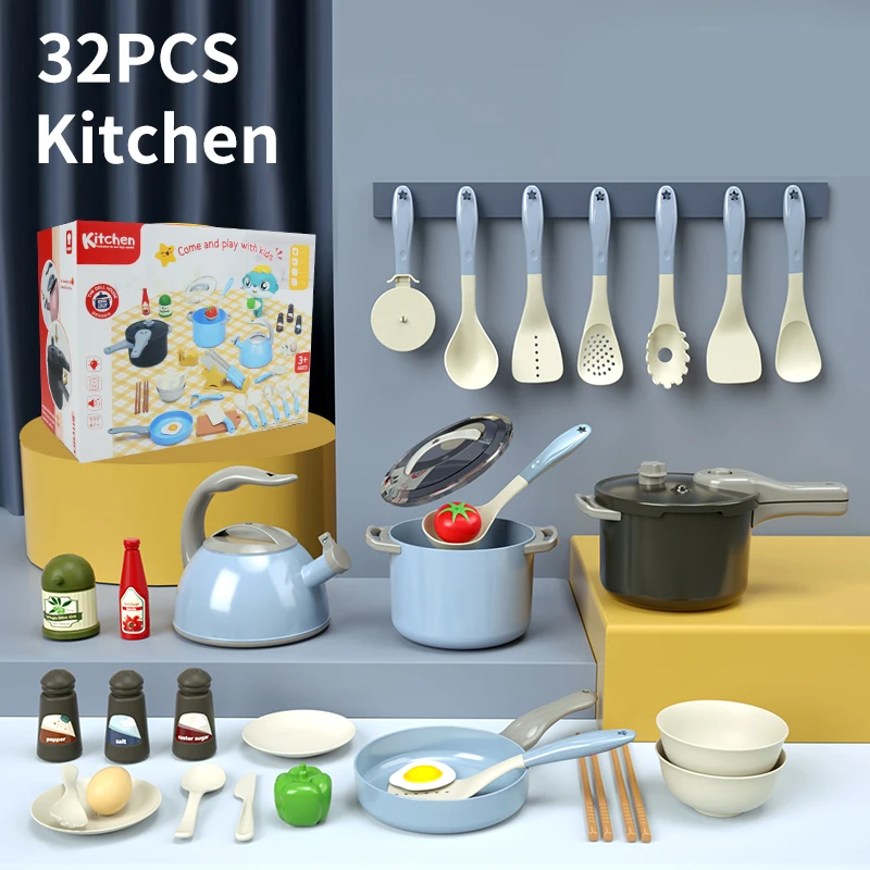 DIY Pretend Play Simulation Pretend Play House Cut Vegetable Cooking Game Set Child Enlightenment Fun Toy Children Gifts 5