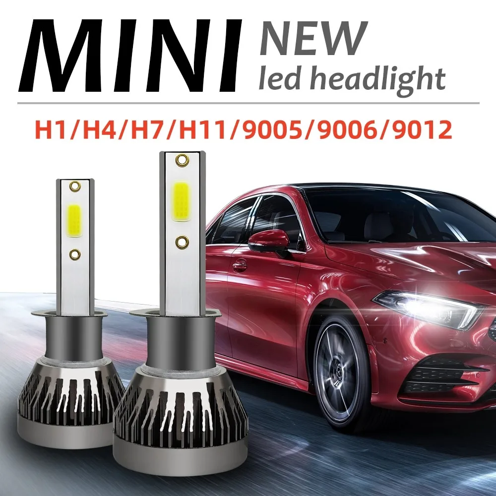 

H1 светодиодный фары COB H4 H7 H11 9012 9005 9006 Mini Противотуманные фары лм Auto лампы передних фар Universal для автомобилей, лампы белого цвета