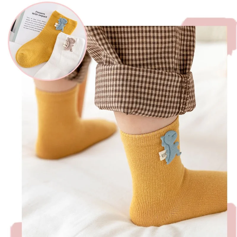 3 Pairs Baby Socks Newborn Baby Boy Girls 0-3 Years Kids Soft Cotton Cartoon Animal Children's Socks for Girls 4