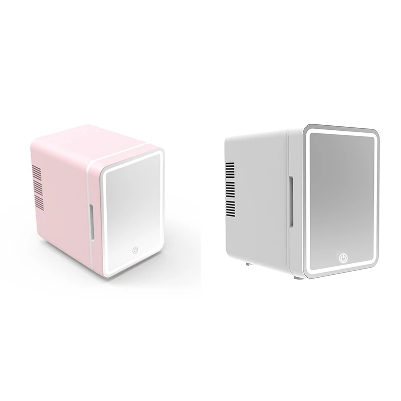 

Зеркало для макияжа, 6 л, зеркальный мини-холодильник для спальни, маленький холодильник для косметики, уход за кожей