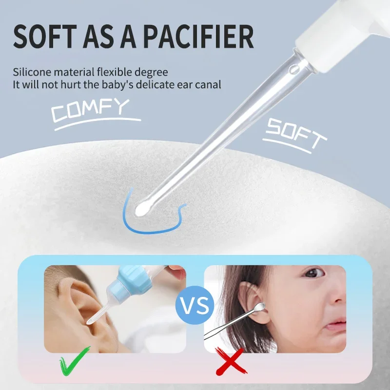 Ear Scoop Vacuum Cleaner Painless Ear Wax Cleaning Device Electric Ear Pick with Lighting Safety Earwax Remover Smart Ear Wax