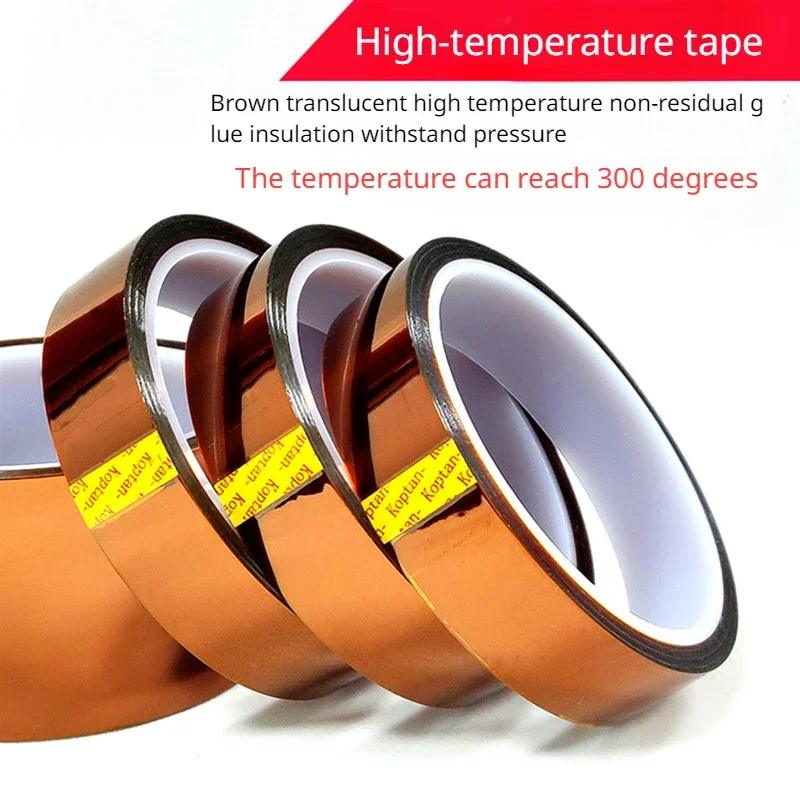 Polyimide Insulation Tape Kapton Tape 5/10/-50mm /100ft Heat Resistant High Temperature High insulation electronics industry welding