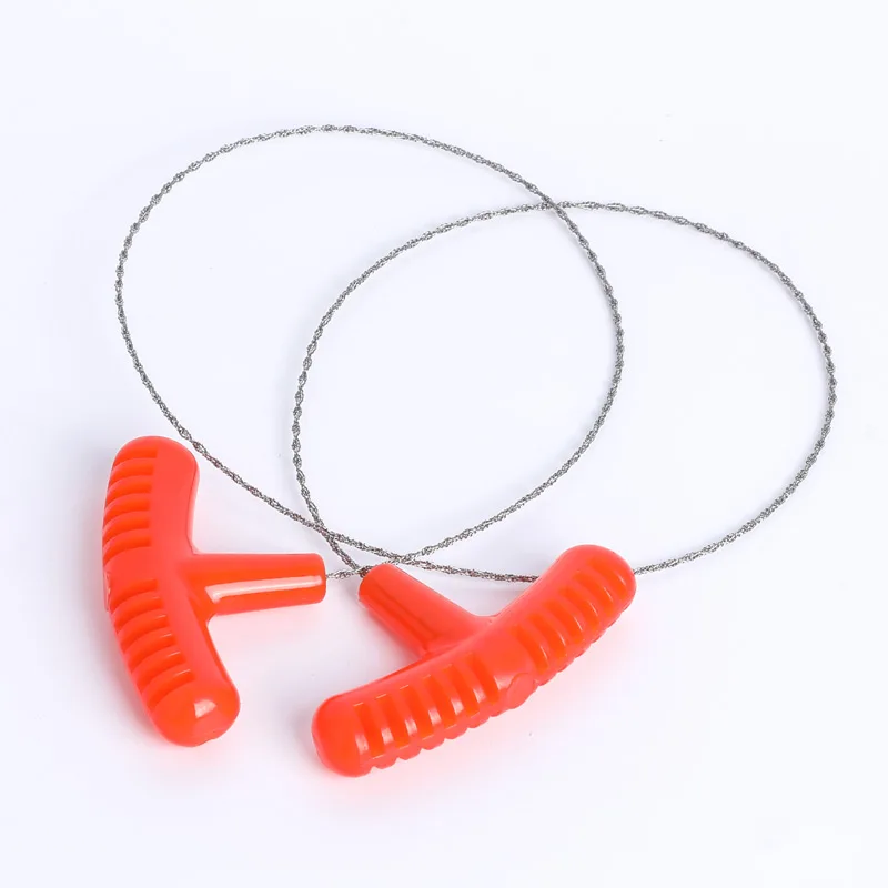 Outdoor Camping Hiking hand rope saw Portable Stainless Steel Wire Saw with Finger Handle Survive Tool camping accsesorios