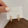 Boucles d'oreilles Vintage CC Design pour femmes, mode coréenne, croix X, Zircon, bijoux de fiançailles, cadeaux, vente en gros