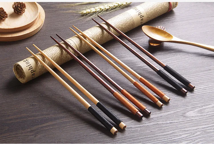 Description Picture 5 of itemJapanese-style Natural Handmade Wood Chopsticks Japan/China Eating Ware Chop Sticks with String Wood Teableware