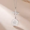 Skyrim Tetragrammaton Witch Knot Pendant Necklace Double Amulet Protection Stainless Steel Necklaces Pentagram Jewelry Gift