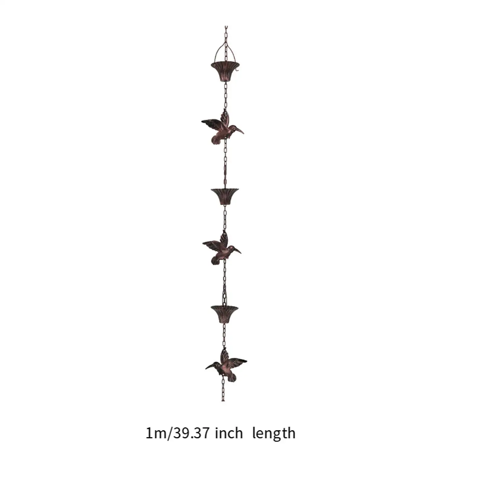 Rain Chain Decor Functional Simple Suspension Mounting Metal Hanging Rain Gutter Chain for Garden Rainwater Villas Outdoor House