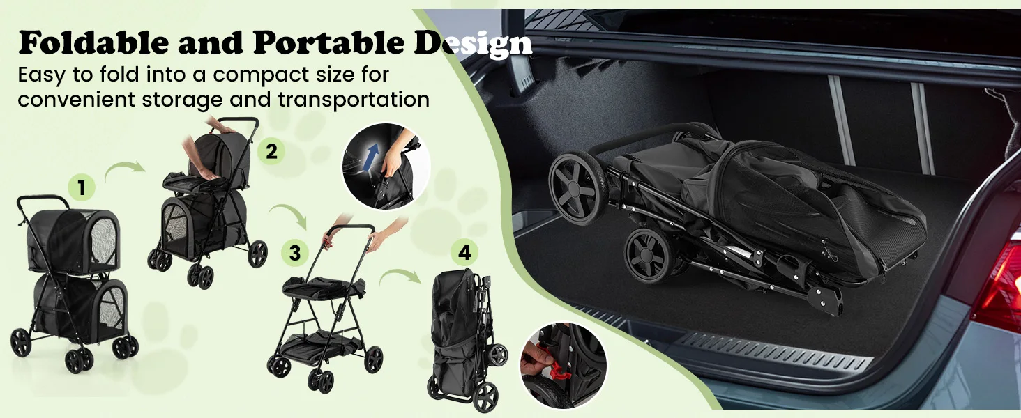 Folding Dog Stroller